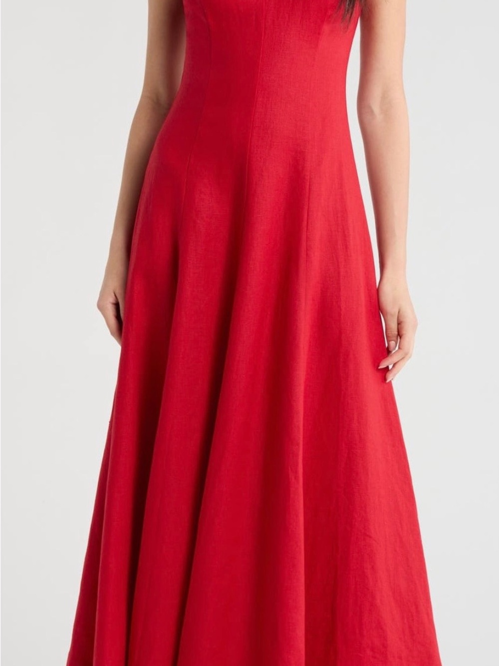 Reformation Cecila Sleeveless Linen Maxi Dress Lipstick Size - 10